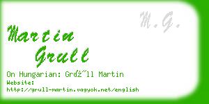 martin grull business card